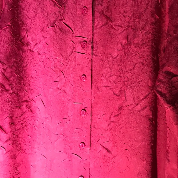 Chico’s Red Button Down Shirt Chico’s 2/Medium - Picture 2 of 8